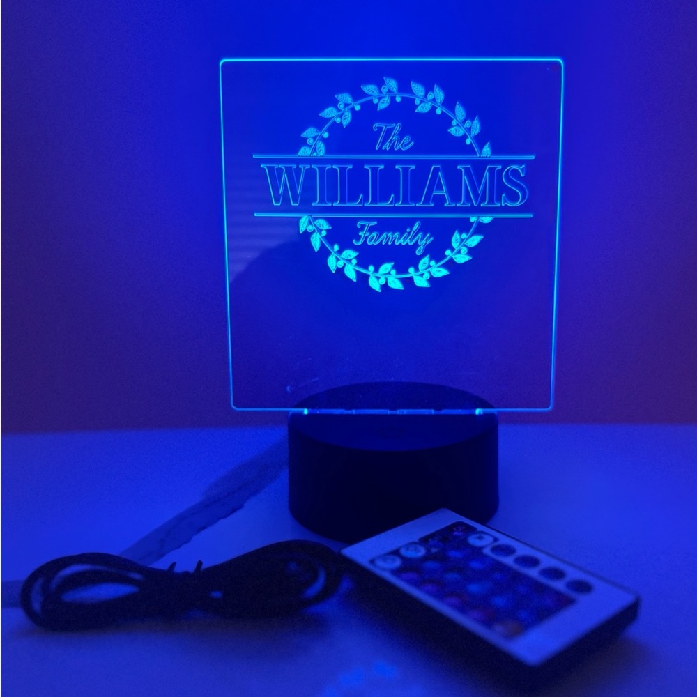 Custom LED Family Name Sign